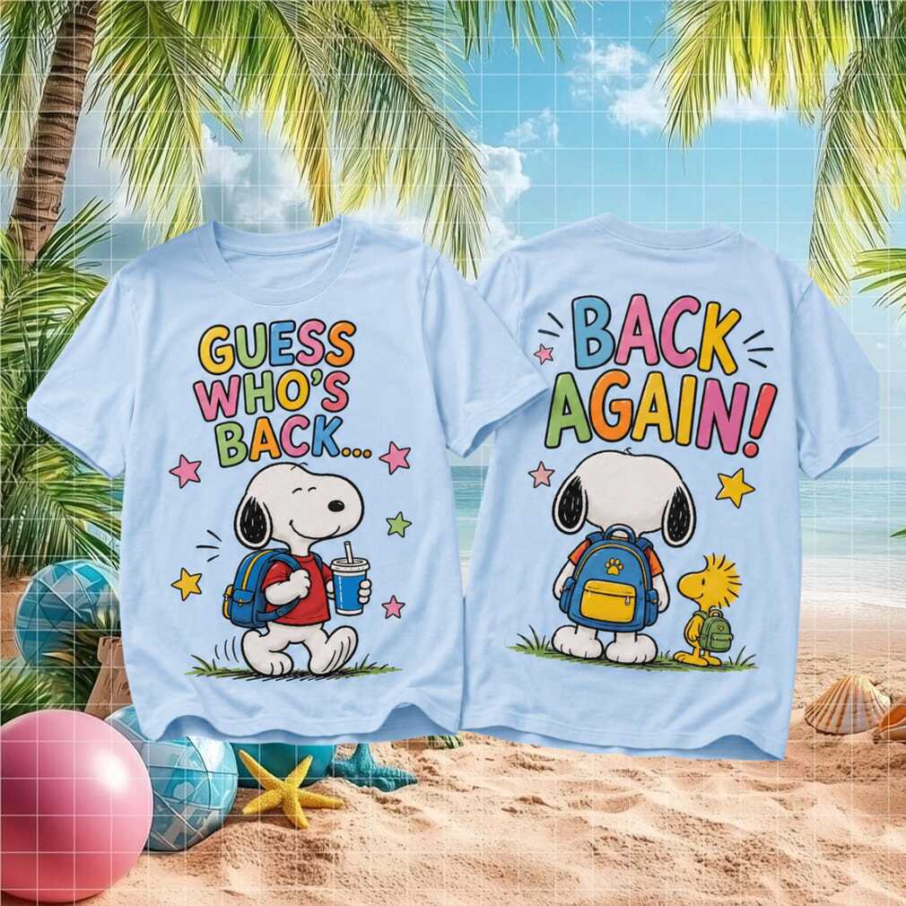 Snoopy Guess Who Is Back School Backpack Students Shirt