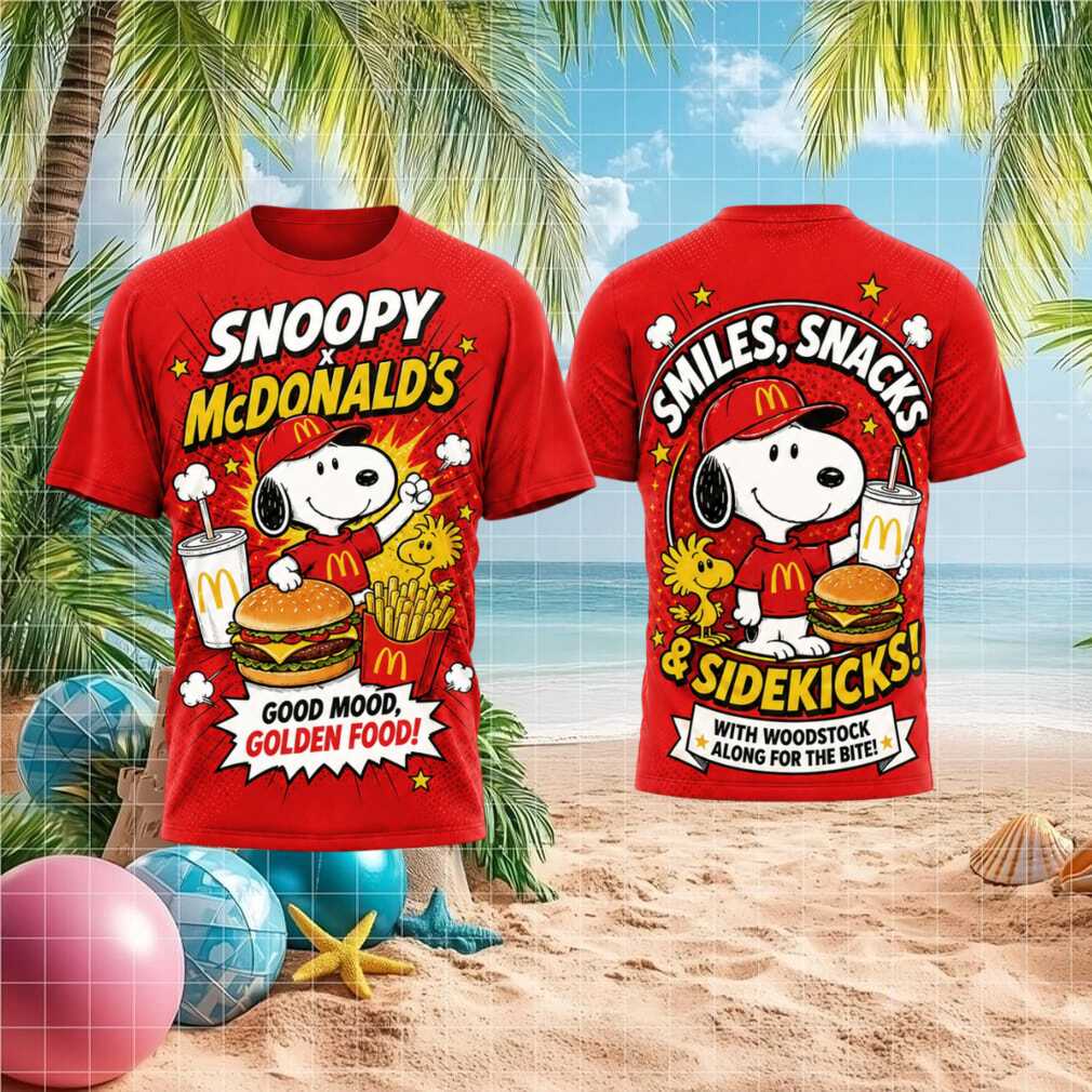 Snoopy McDonald's Good Mood Golden Food Fast Food Shirt