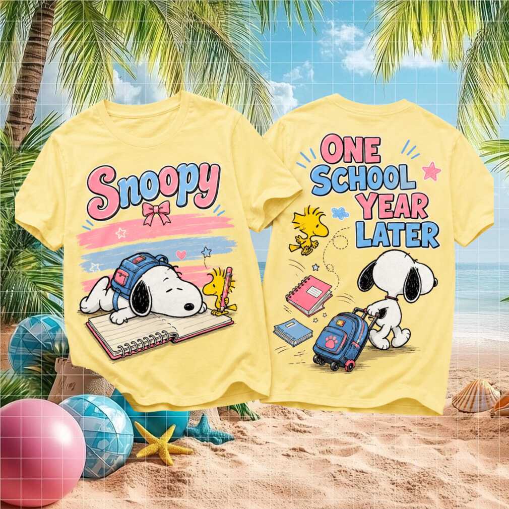 Snoopy One School Year Later Cute Yellow Back To School Student Shirt - Limotees LLC