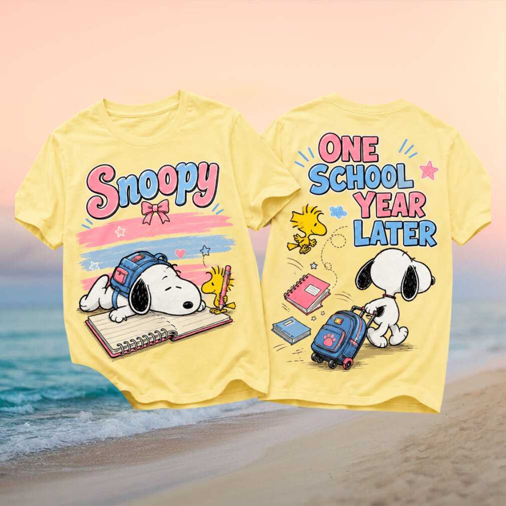 Snoopy One School Year Later Cute Yellow Back To School Student Shirt - Limotees LLC