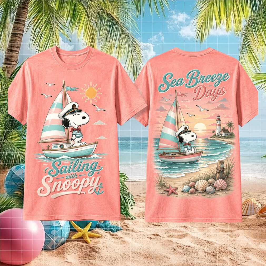 Snoopy Peanuts Sailing Sea Breeze Days Retro Vintage Summer Beach Fan Gift Shirt - Limotees LLC