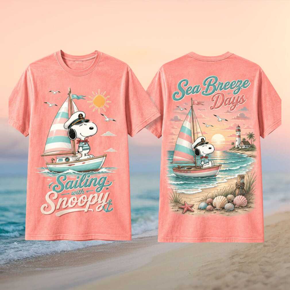 Snoopy Peanuts Sailing Sea Breeze Days Retro Vintage Summer Beach Fan Gift Shirt - Limotees LLC