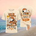 Snoopy Popeyes Chicken Biscuits Fast Food Morning Sunshine Shirt - Limotees LLC