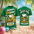 Snoopy Subway Fresh Bites Good Vibes Sidekicks Shirt