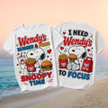 Snoopy Wendy's Burger And Fries Fast Food Shirt