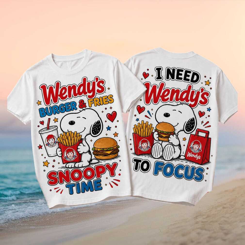 Snoopy Wendy's Burger And Fries Fast Food Shirt