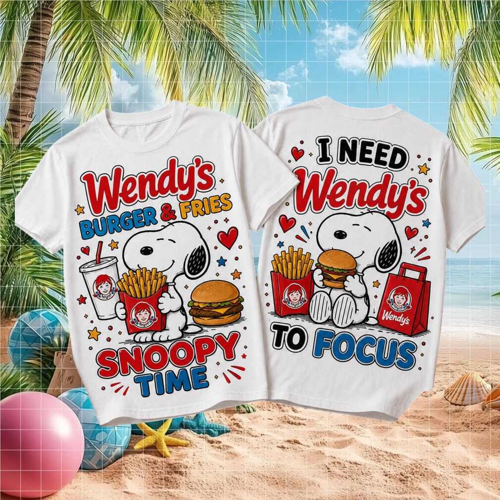 Snoopy Wendy's Burger And Fries Fast Food Shirt
