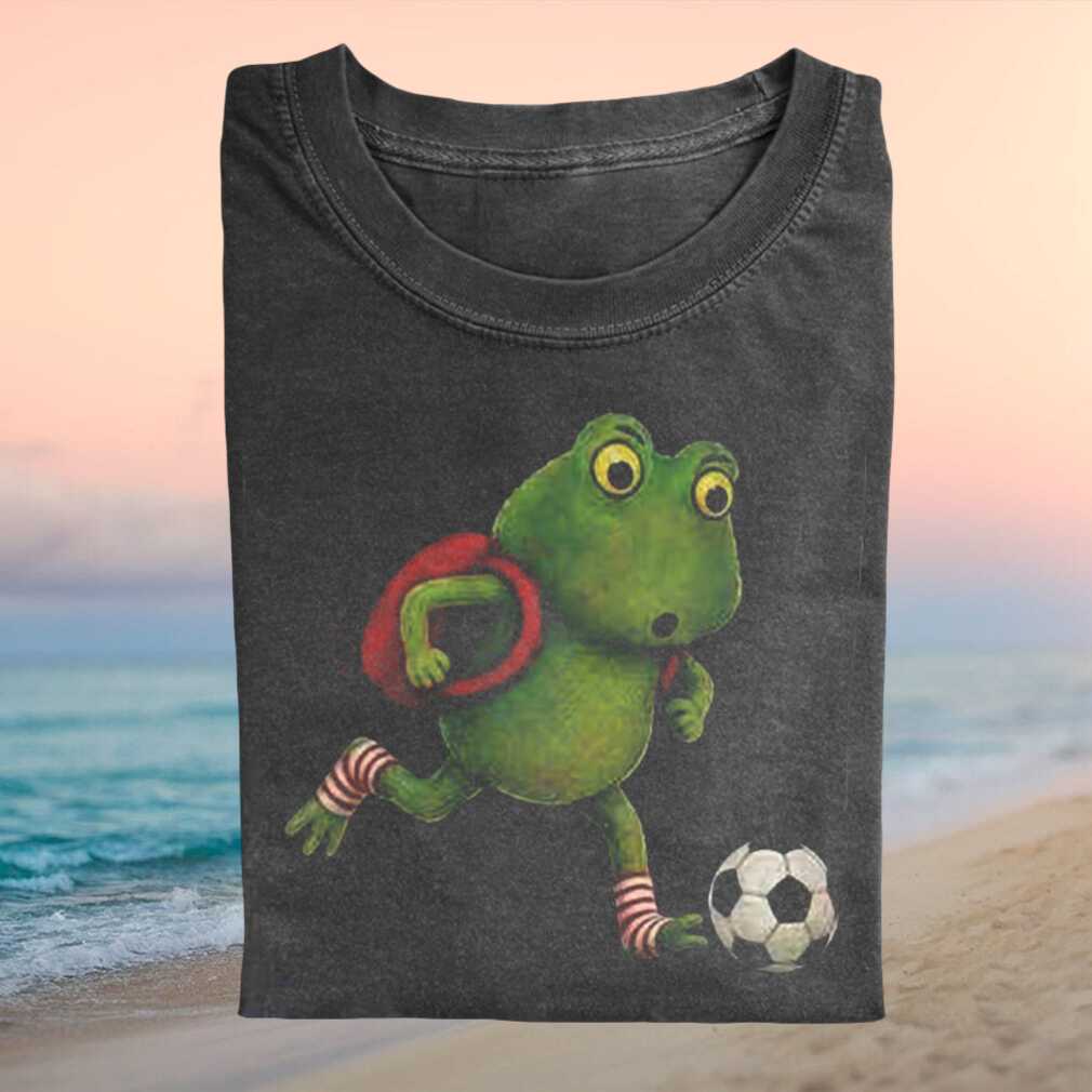 Soccer Football Player Frog Athletic Sports Goal Training Funny Animal Kid Fan Shirt - Limotees LLC