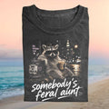Somebody's Feral Aunt Raccoon Chaos Fuel Bad Decisions Club Funny Meme Vintage Shirt - Limotees LLC