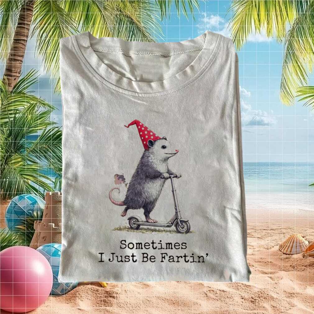 Sometimes I Just Be Fartin Opossum Party Hat Scooter Animal Meme Shirt - Limotees LLC