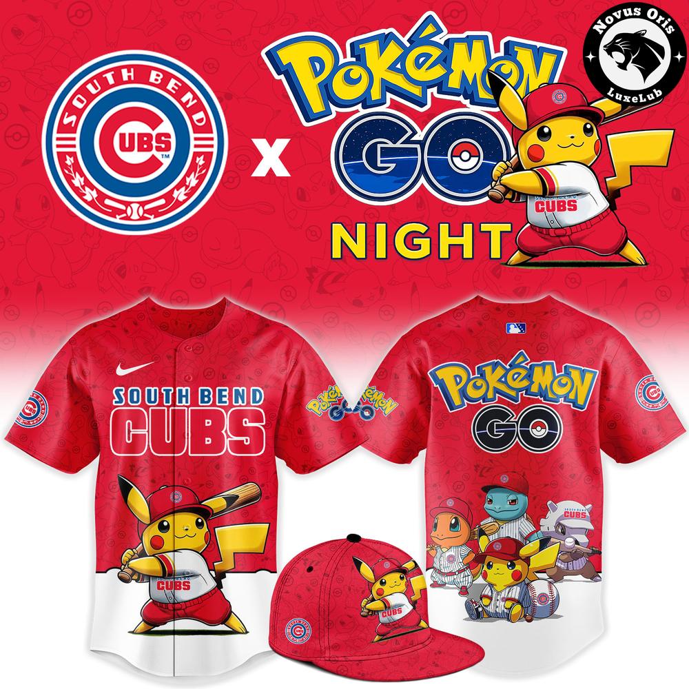 South Bend Cubs x Pokemon GO Night Limited Edition Baseball Jersey