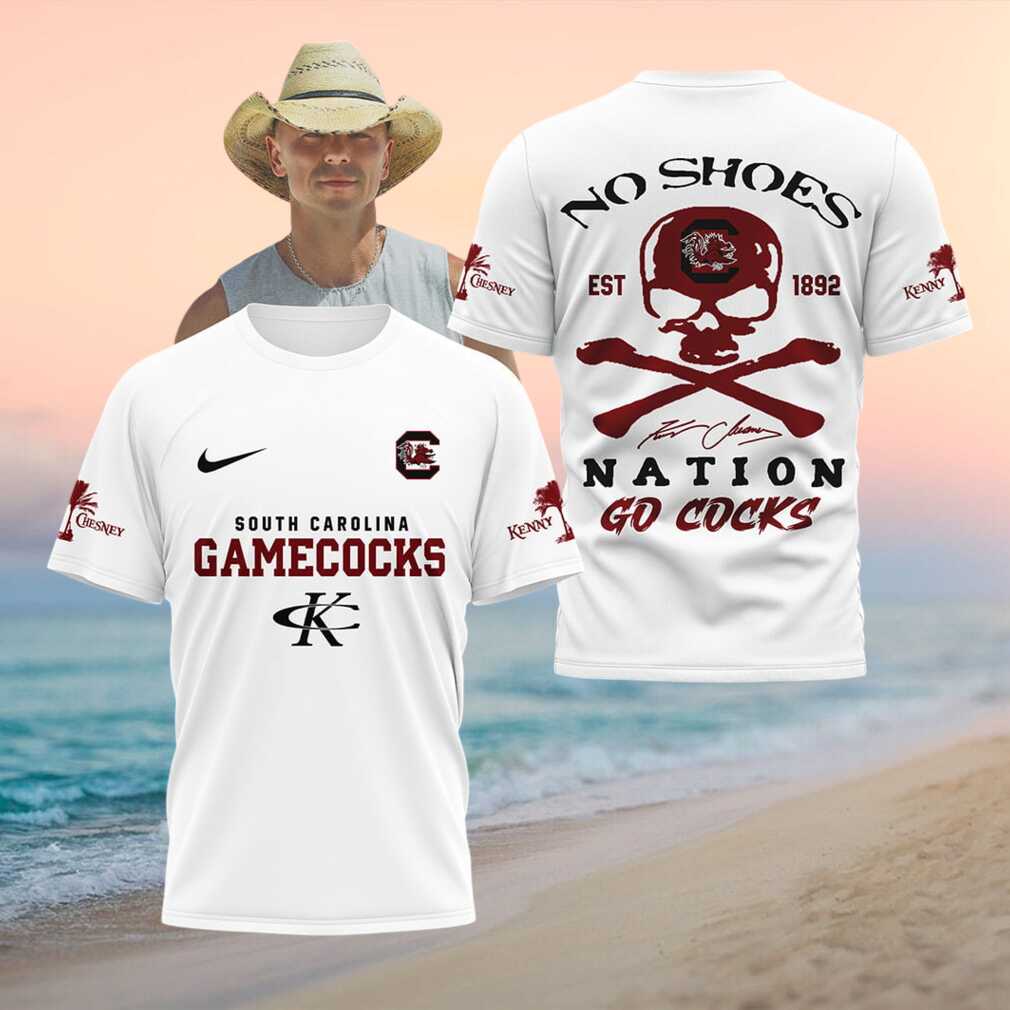 South Carolina Gamecocks No Shoes Nation Skull Shirt - Limotees LLC
