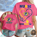 St. Louis Blues Nurse Heartbeat T Shirt Juneteenth Apparel - Limotees LLC