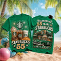 Starbucks 55 Years Anniversary 1971 Celebration Retro Coffee Lovers Unisex Shirt - Limotees LLC