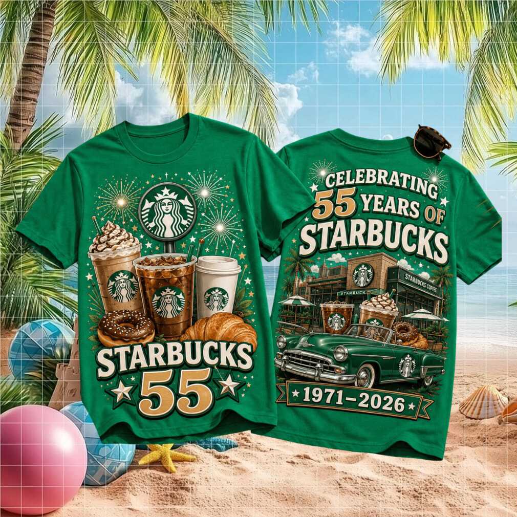 Starbucks 55 Years Anniversary 1971 Celebration Retro Coffee Lovers Unisex Shirt - Limotees LLC
