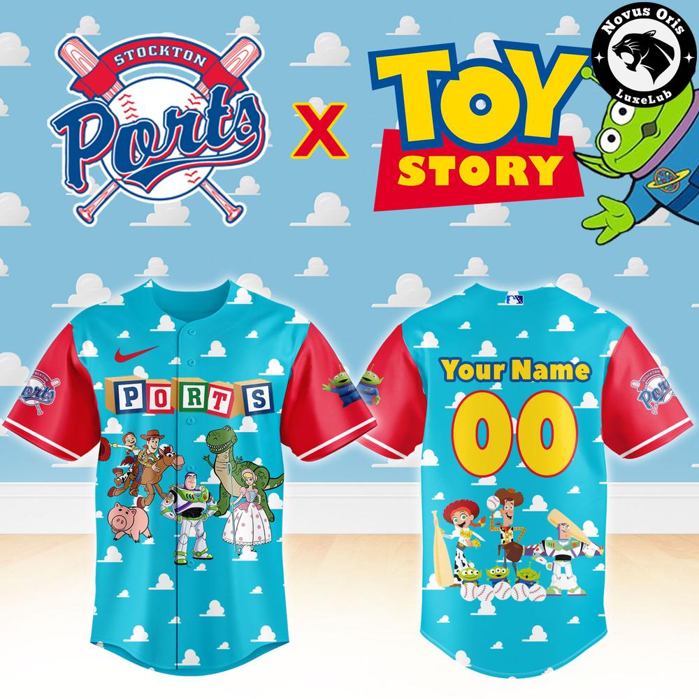 Stockton Ports x Toy Story Night Pixar Cartoon Custom Baseball Jersey