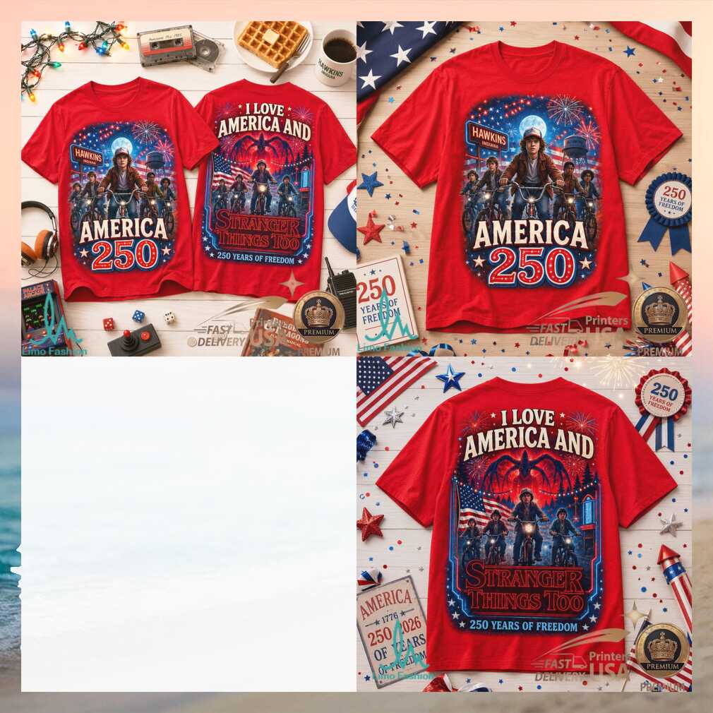 Stranger Things America 250 Hawkins Patriotic USA Freedom Shirt - Limotees LLC