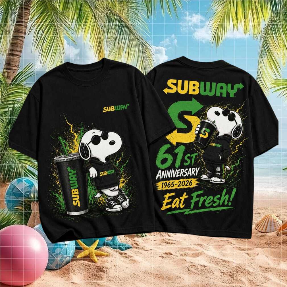 Subway Fast Food Snoopy 61st Anniversary Eat Fresh T Shirt