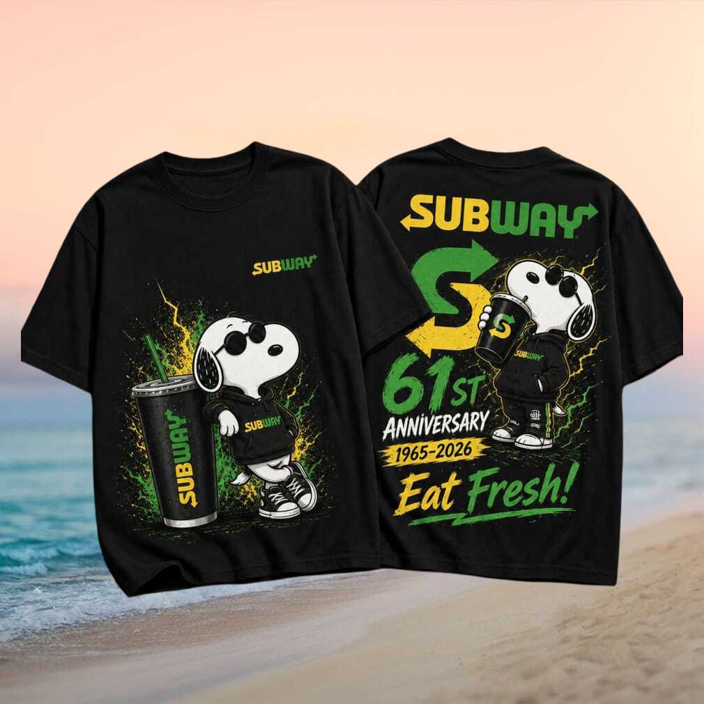 Subway Fast Food Snoopy 61st Anniversary Eat Fresh T Shirt