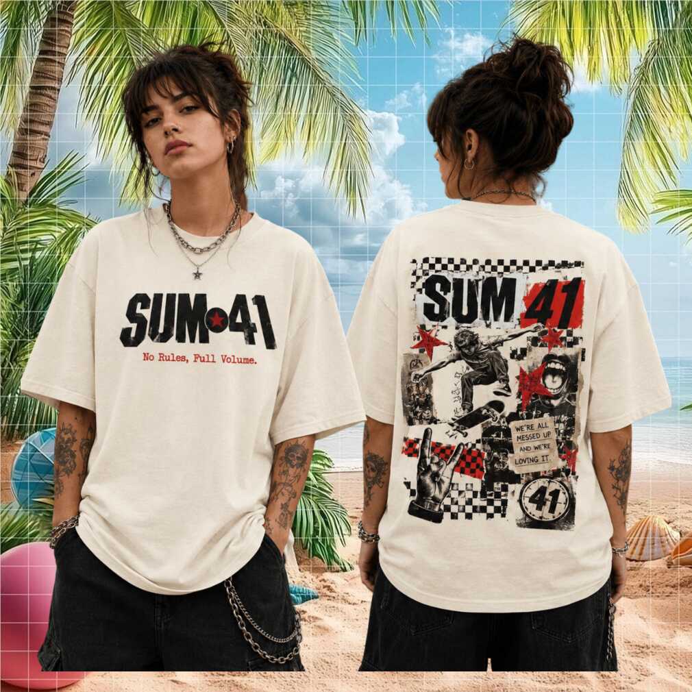 Sum 41 No Rules Full Volume Retro Skate Punk Concert Tour Merchandise hirt - Limotees LLC