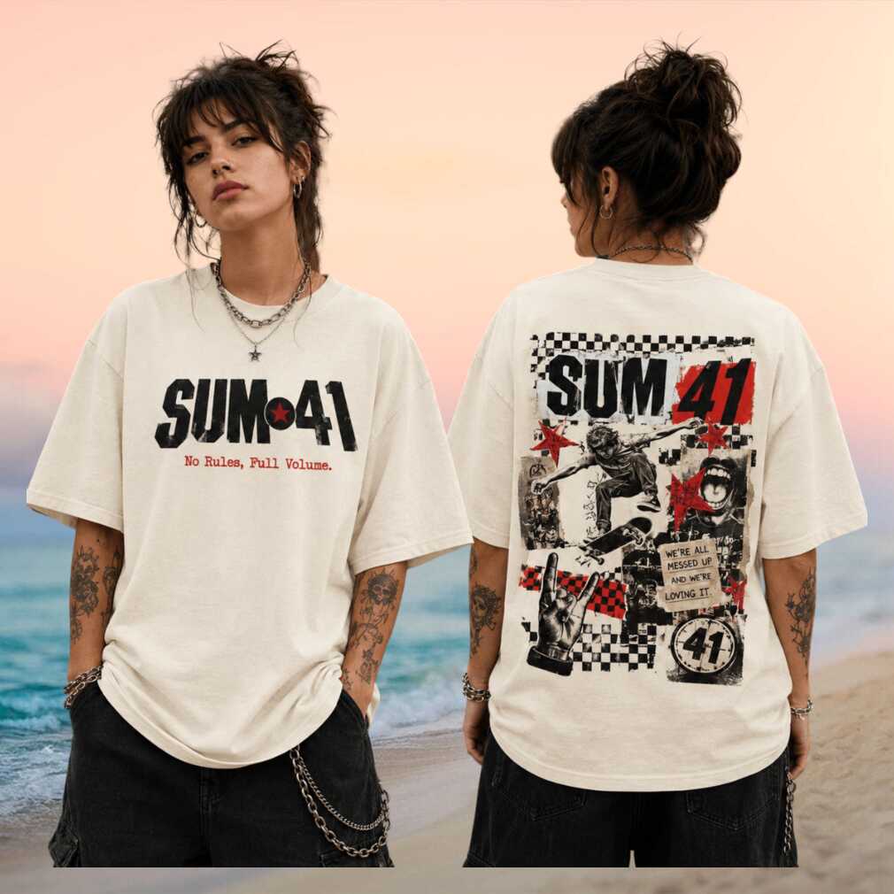 Sum 41 No Rules Full Volume Retro Skate Punk Concert Tour Merchandise hirt - Limotees LLC