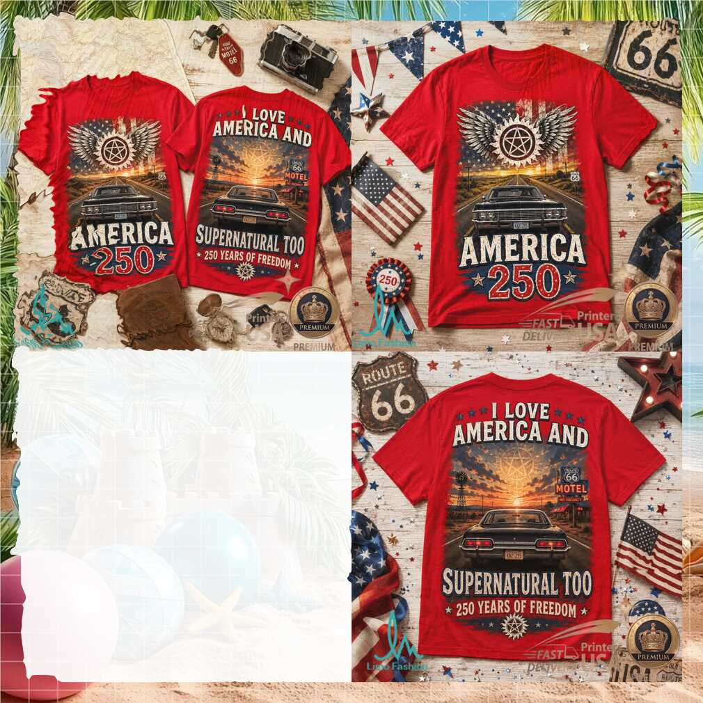 Supernatural America 250 Impala Route 66 Patriotic Shirt - Limotees LLC