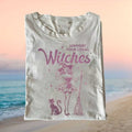 Support Your Local Witches Pinup Witch And Black Cat Vintage Retro Magic Fan Shirt - Limotees LLC