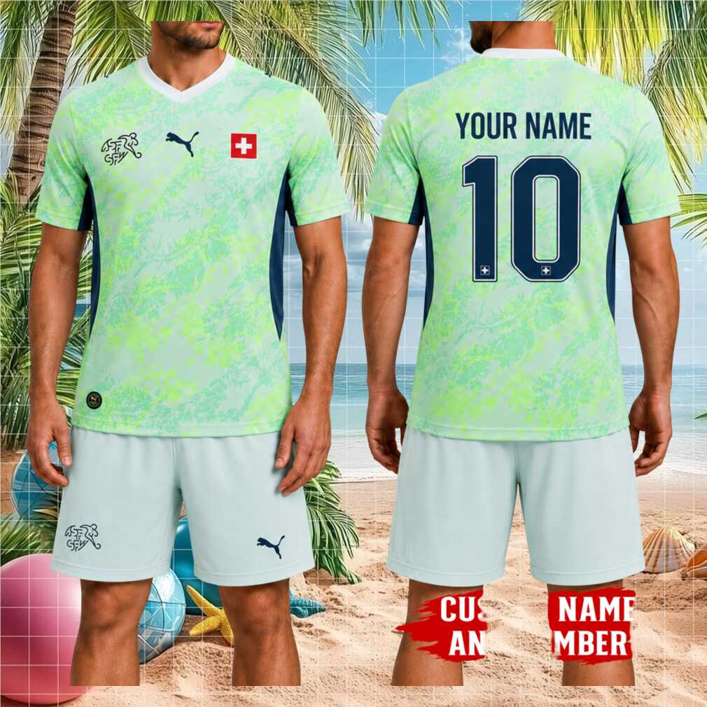 Switzerland Football Association Custom Name Number Match Day Athleisure Women Fans Shirt - Limotees LLC
