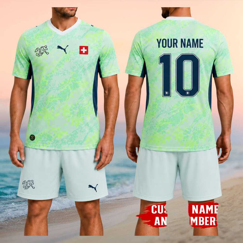 Switzerland Football Association Custom Name Number Match Day Athleisure Women Fans Shirt - Limotees LLC