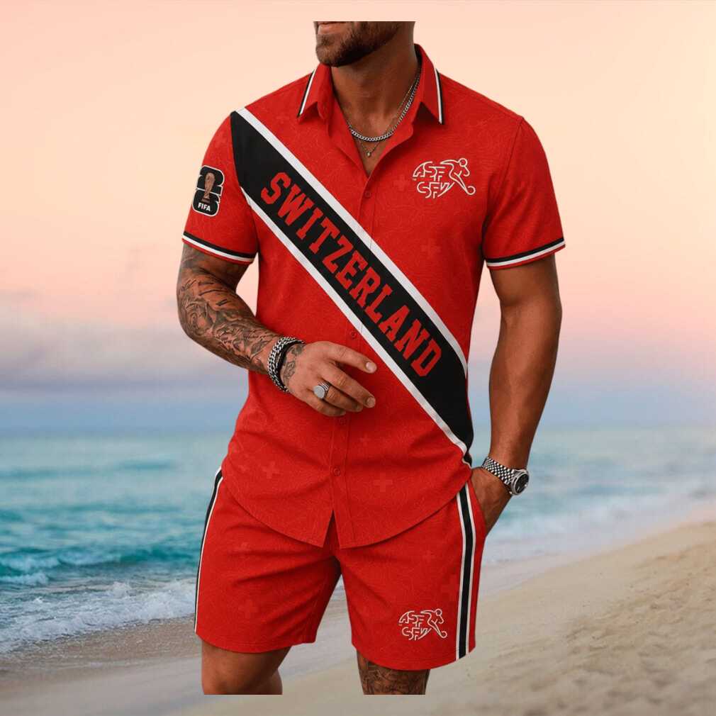 Switzerland Football National Shirt Style Men Button Shirt - Limotees LLC