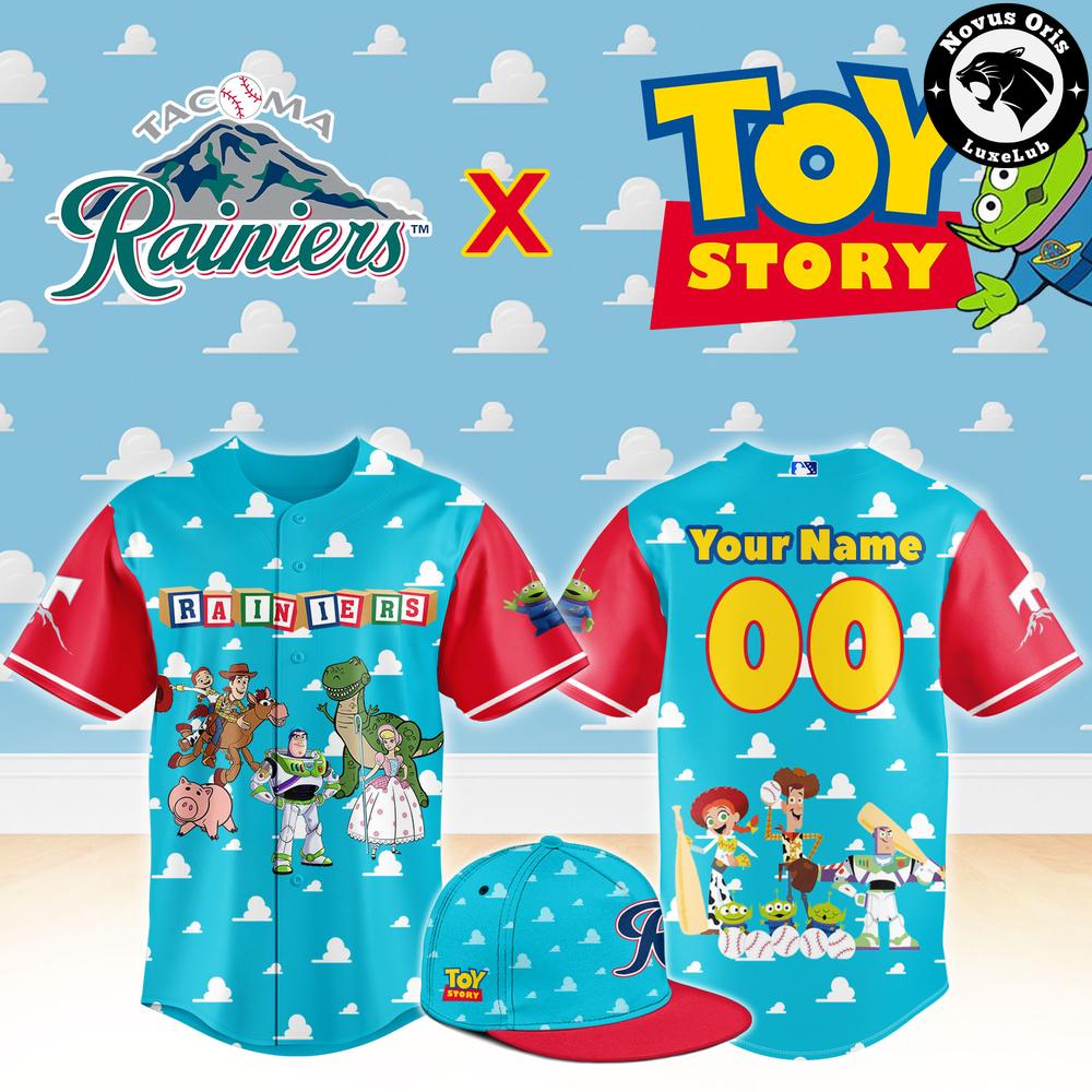 Tacoma Rainiers x Toy Story Night Woody Buzz Lightyear Custom Baseball Jersey