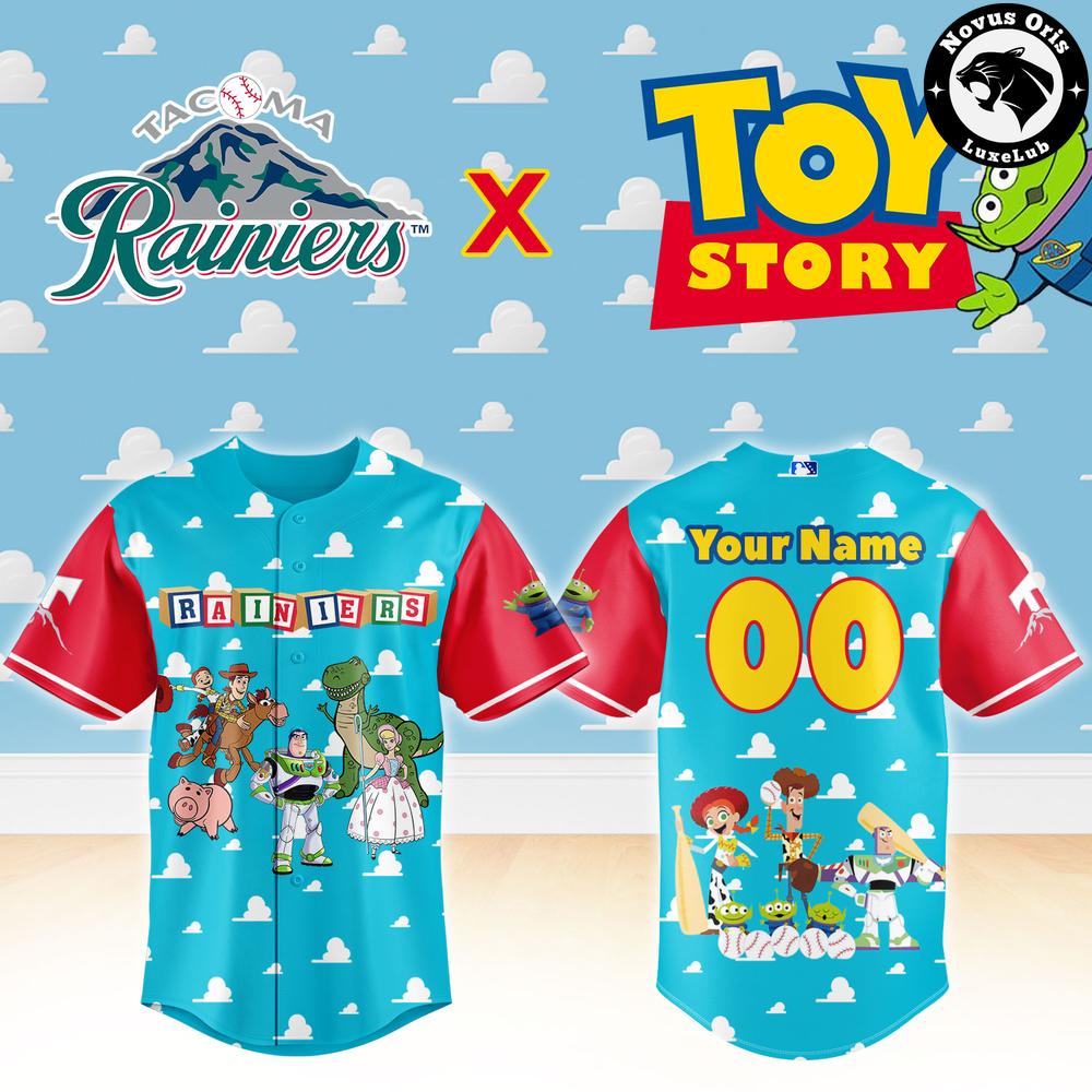 Tacoma Rainiers x Toy Story Night Woody Buzz Lightyear Custom Baseball Jersey