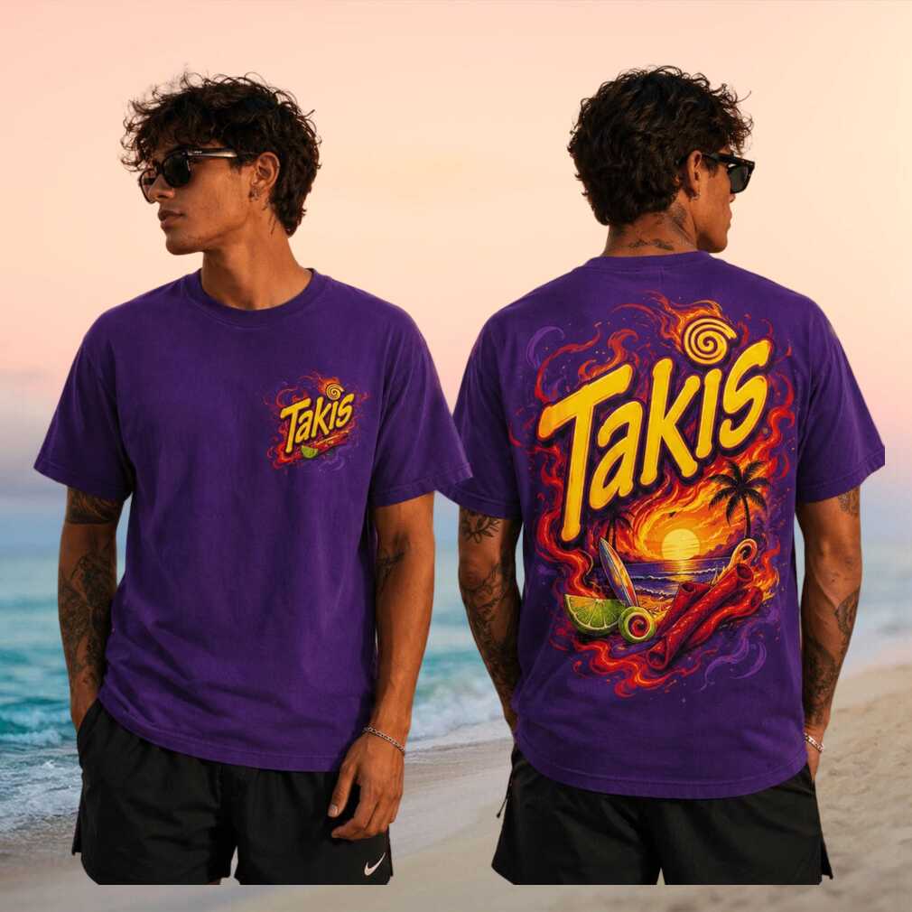 Takis Fuego Surf Sunset 2026 Retro Men Women Spicy Snack Fans Shirt