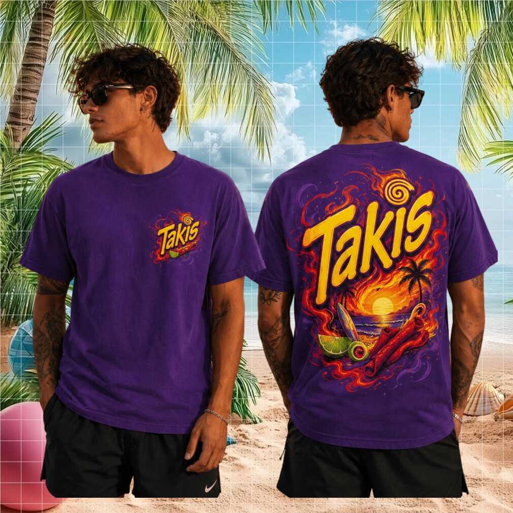 Takis Fuego Surf Sunset 2026 Retro Men Women Spicy Snack Fans Shirt