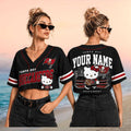 Tampa Bay Buccaneers Hello Kitty Custom Football Crop Baseball Shirt