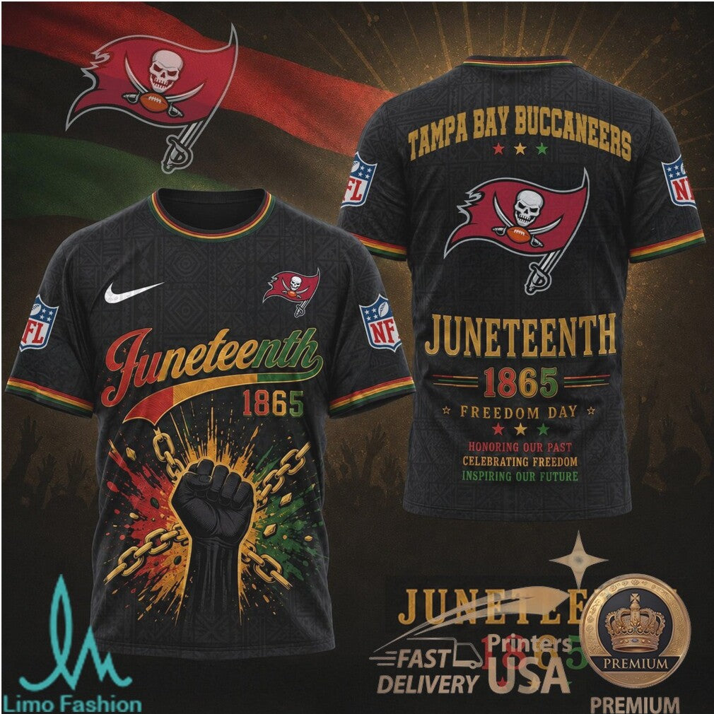 Tampa Bay Buccaneers Juneteenth 1865 Freedom Day Black History T Shirt - Limotees LLC