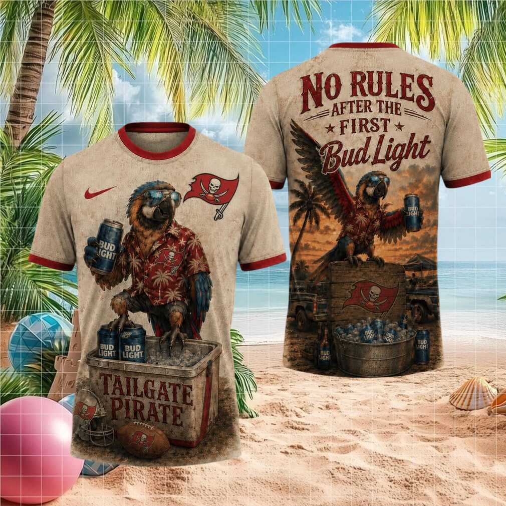 Tampa Bay Buccaneers Parrot Bud Light Tailgate Pirate Summer Shirt