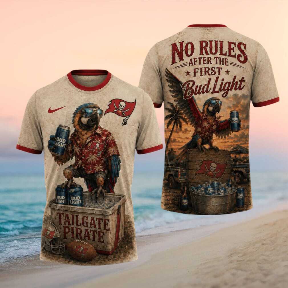 Tampa Bay Buccaneers Parrot Bud Light Tailgate Pirate Summer Shirt