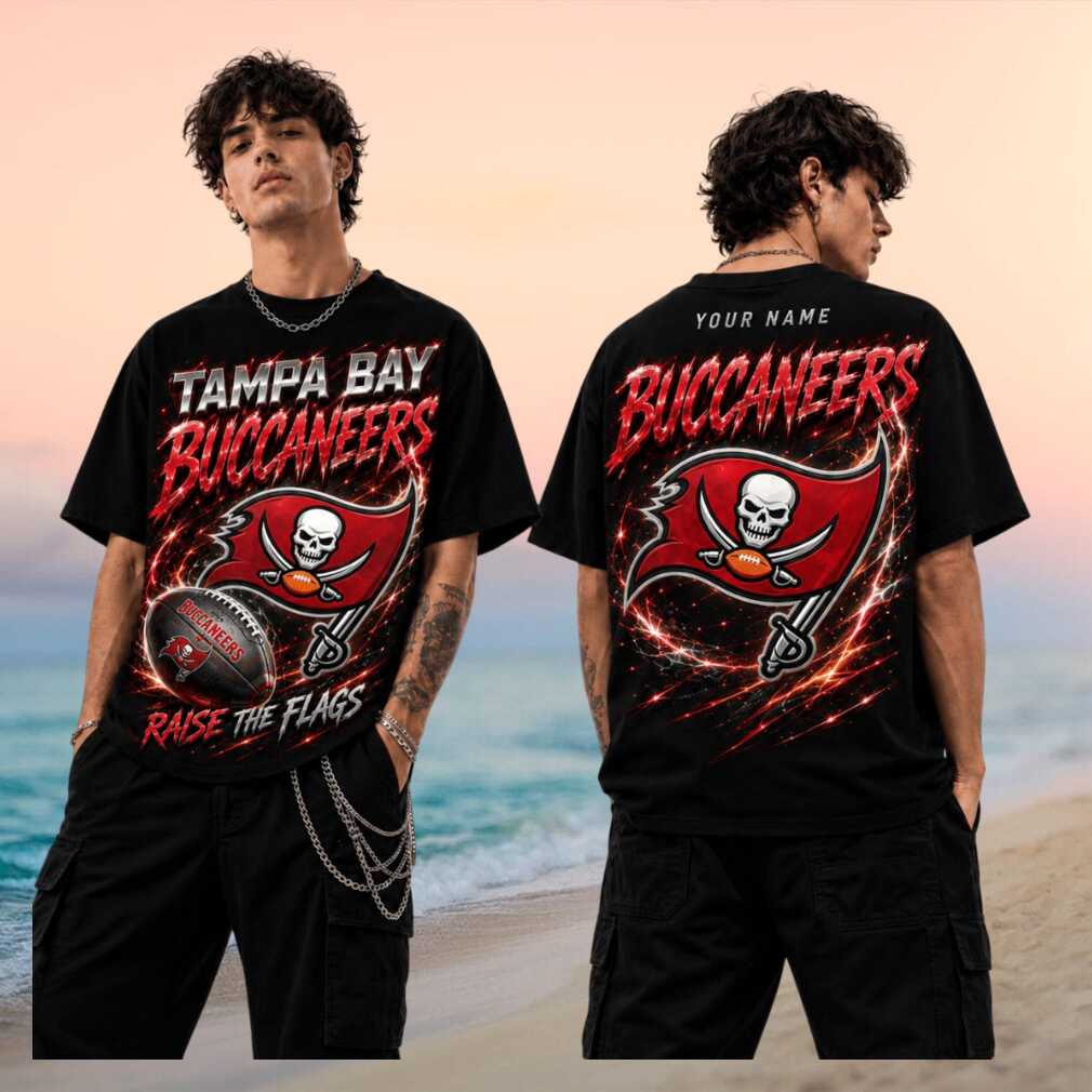 Tampa Bay Buccaneers Raise The Flags Football Fans Retro Vintage Personalized Name Men Women Shirt