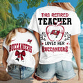 Tampa Bay Buccaneers Retired Teacher Apple Heartbeat Shirt