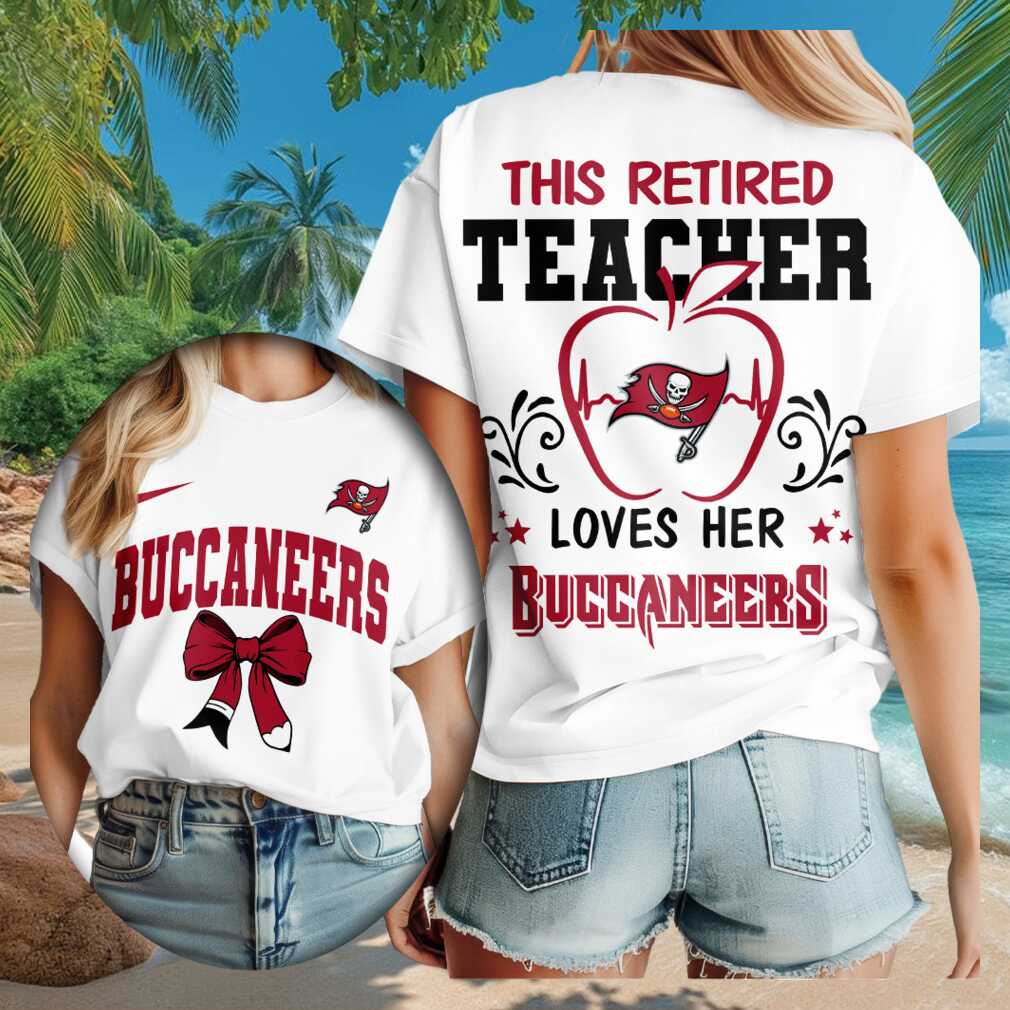 Tampa Bay Buccaneers Retired Teacher Apple Heartbeat Shirt