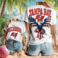 Tampa Bay Buccaneers Skull Flag Eagle Cross Shirt - Limotees LLC