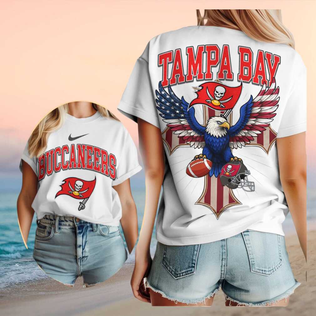 Tampa Bay Buccaneers Skull Flag Eagle Cross Shirt - Limotees LLC