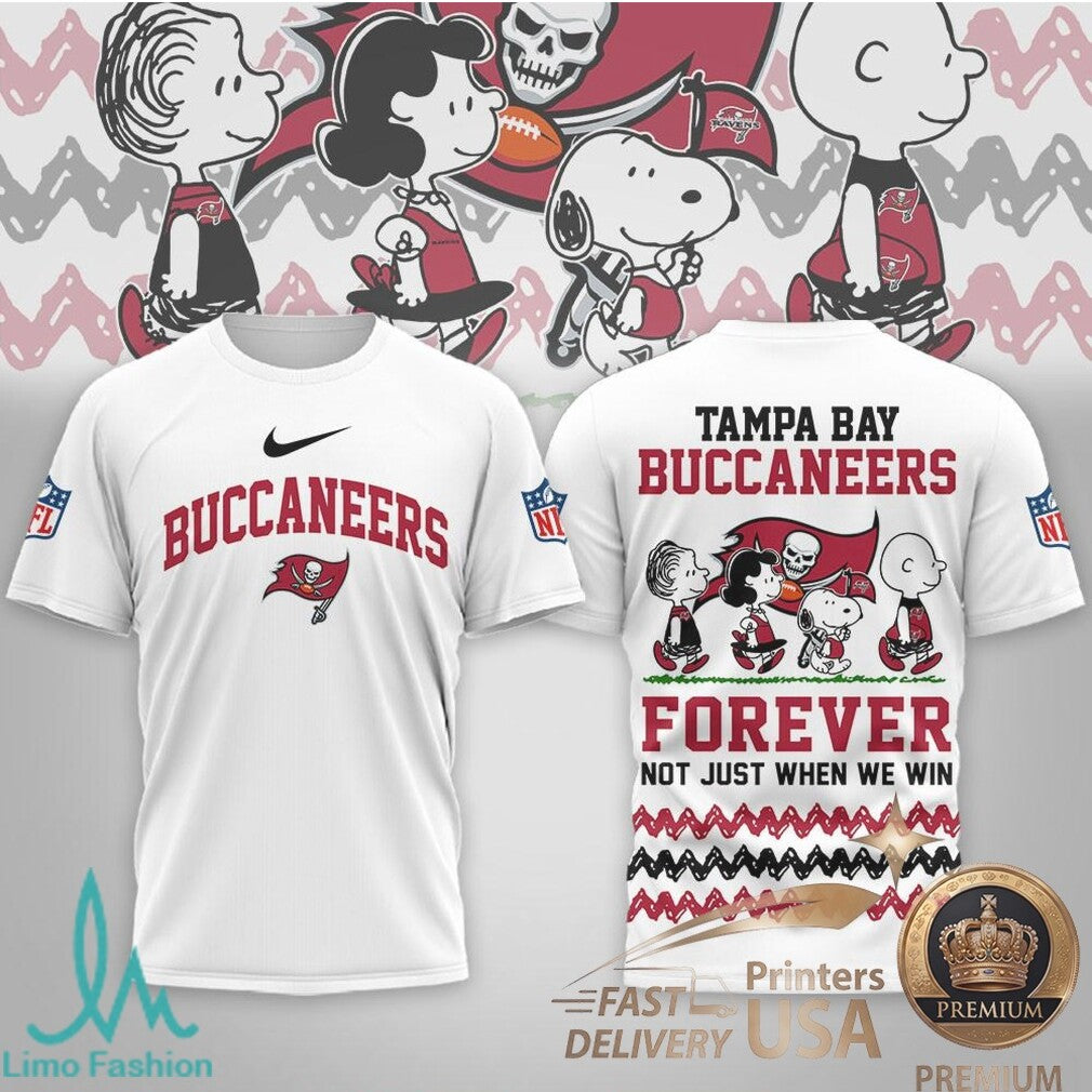 Tampa Bay Buccaneers Snoopy Team Spirit Forever Football T Shirt - Limotees LLC