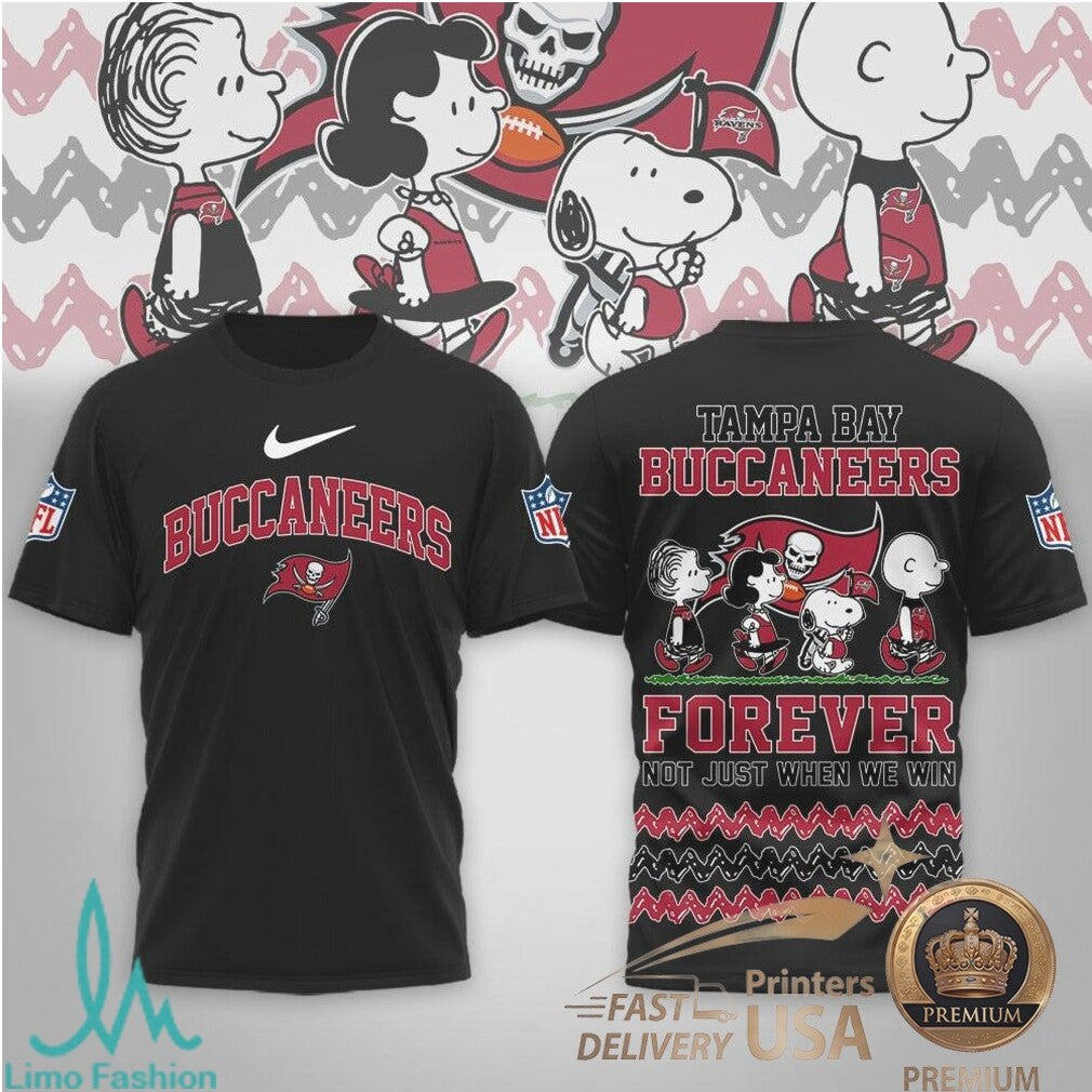 Tampa Bay Buccaneers Snoopy Team Spirit Forever Football T Shirt - Limotees LLC