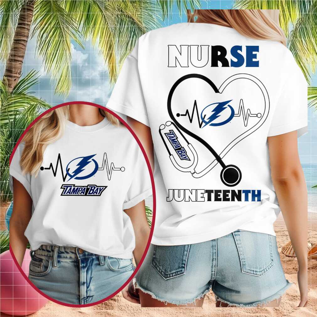 Tampa Bay Hockey Nurse Juneteenth 2026 Heart Stethoscope Shirt