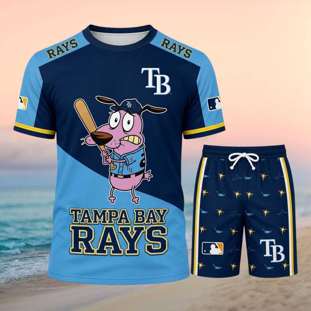 Tampa Bay Rays Courage The Cowardly Dog Baseball Short Shirt