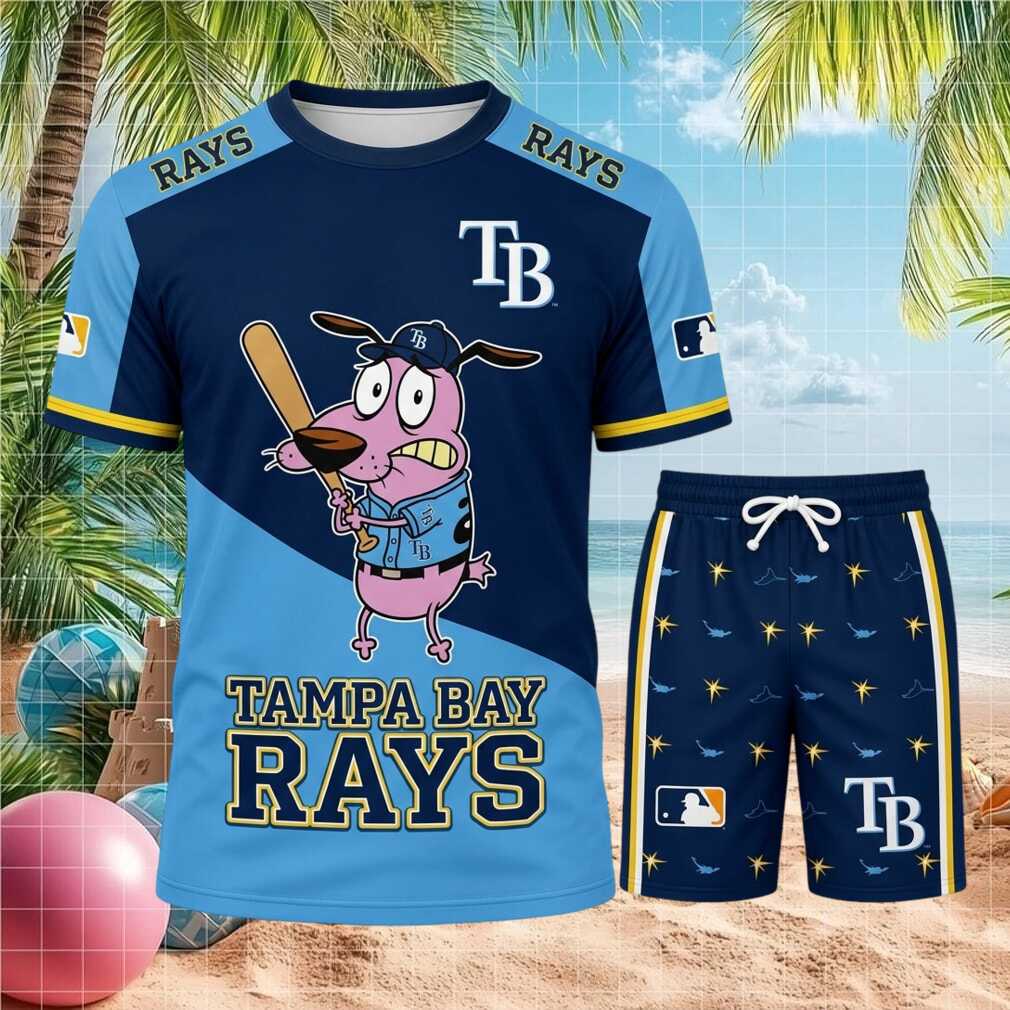 Tampa Bay Rays Courage The Cowardly Dog Baseball Short Shirt