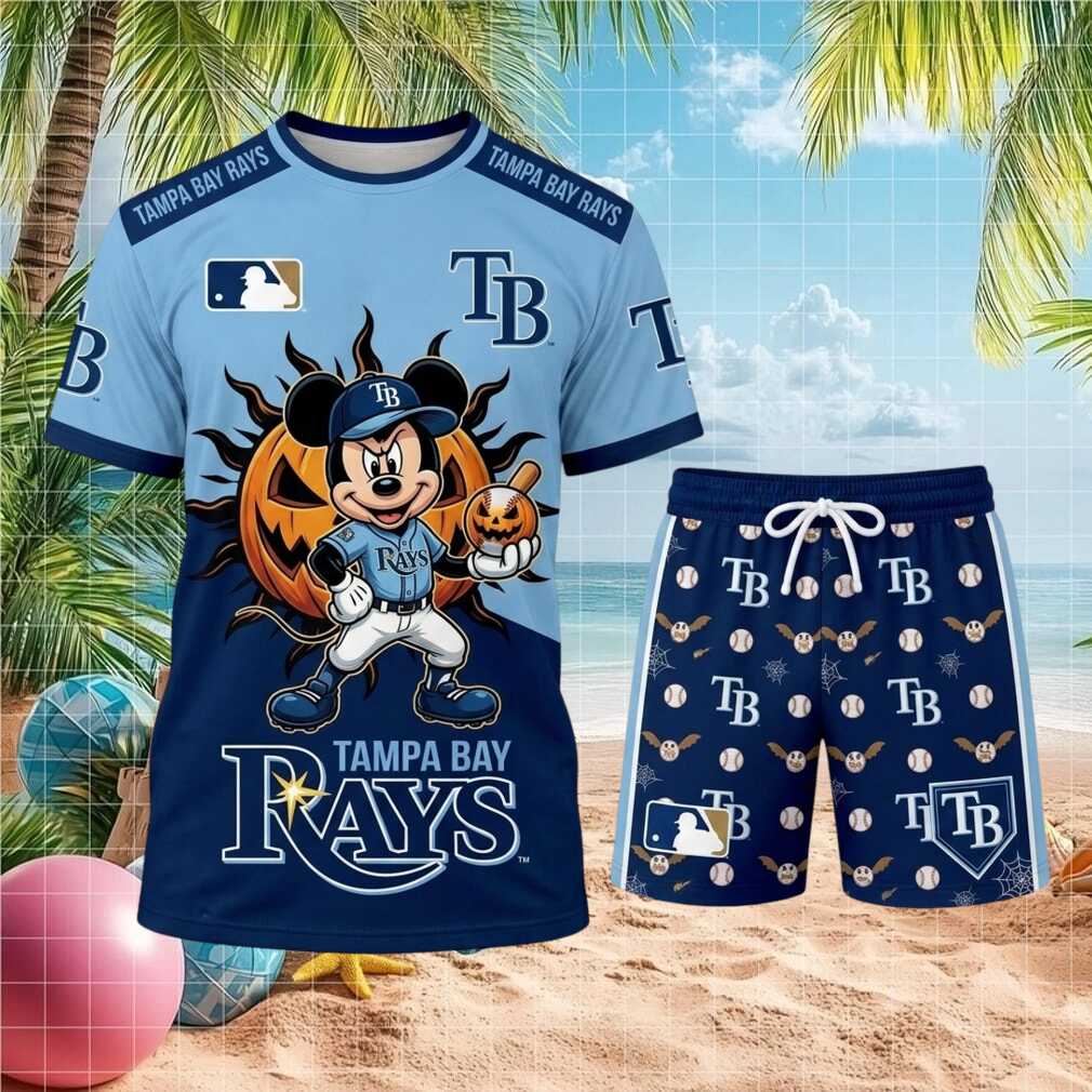 Tampa Bay Rays Mickey Mouse Pumpkin Halloween Baseball Shirt