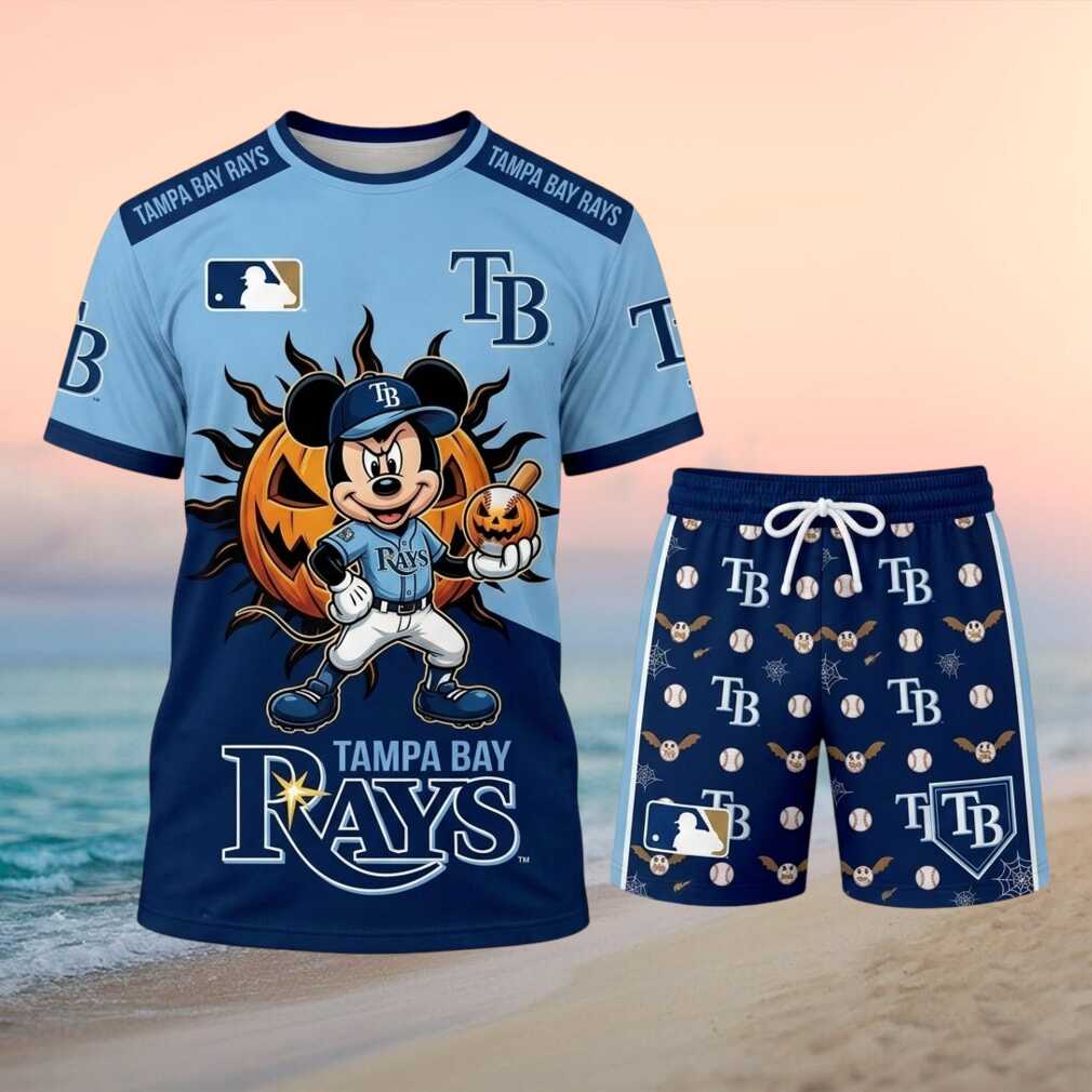 Tampa Bay Rays Mickey Mouse Pumpkin Halloween Baseball Shirt